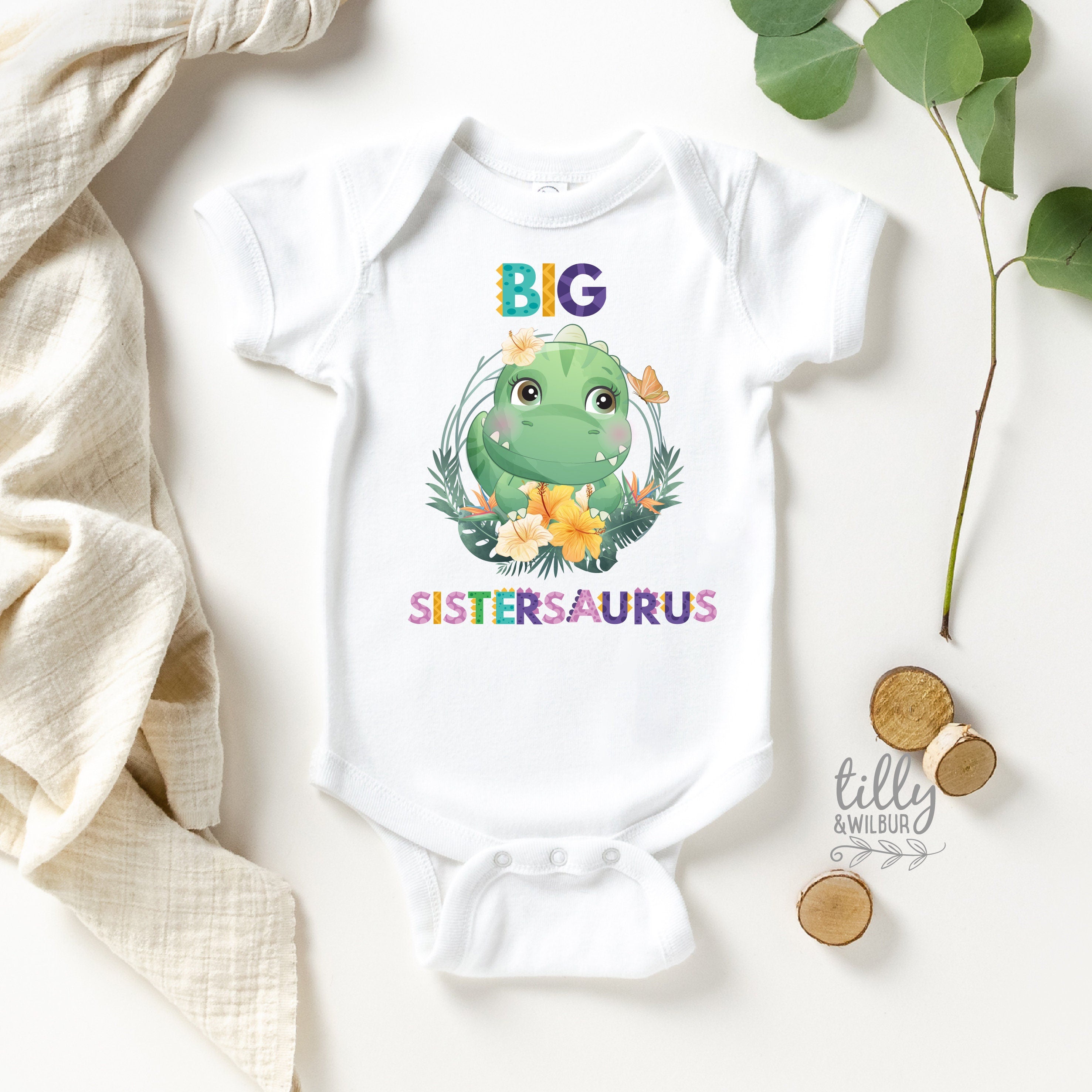 Big Sister Onesie - Soft & Comfortable Baby Bodysuit for Newborns & Toddlers - Perfect for Sibling Announcements, Family Photos & Special Occasions