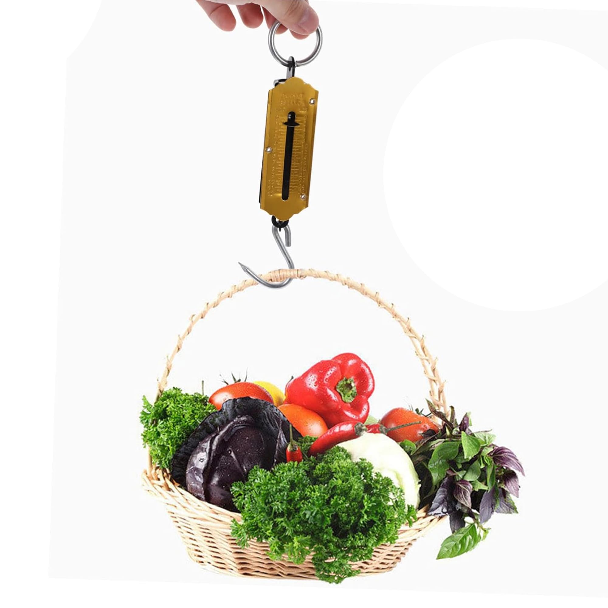 50Kg Digital Luggage Scale - Portable Hanging Weighing Device for Suitcases, Fishing, Farm & Market Use | Heavy Duty Spring Balance for Travel, Shipping, Food & Agriculture | Accurate Weight Measurement Tool