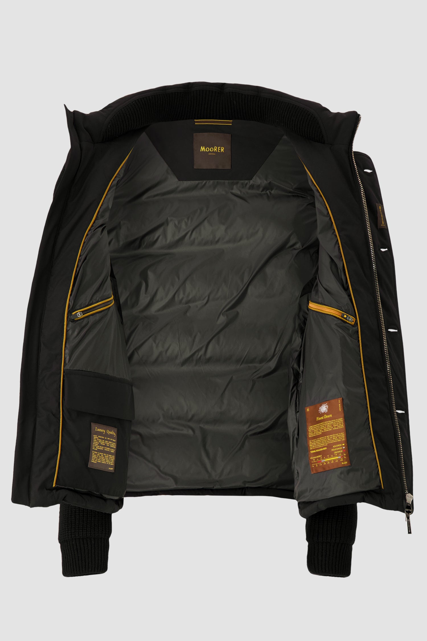 Moorer Black/Nero Detachable Sleeve FOSCOLO KNM Jacket - Lightweight Waterproof Windbreaker for Outdoor Hiking & Travel