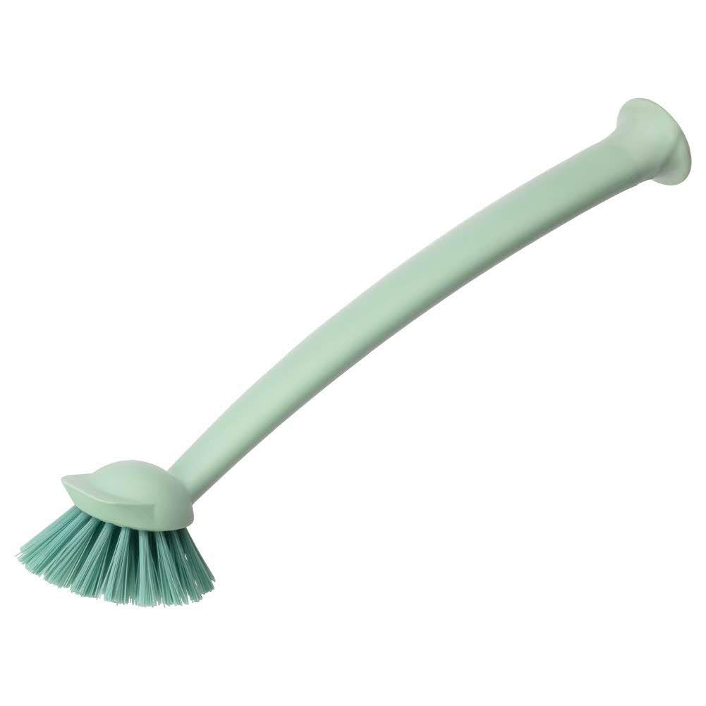 Eco-Friendly RINNIG Dish Washing Brush with Sturdy Handle - Green Kitchen Cleaning Brush for Pots, Pans & Dishes - Perfect for Home, Restaurant & Camping Use