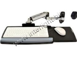 Ergotron LX Wall Mount Keyboard Arm - Adjustable Keyboard & Mouse Tray with Polished Aluminum Finish | Space-Saving Workstation Solution for Office & Home Use