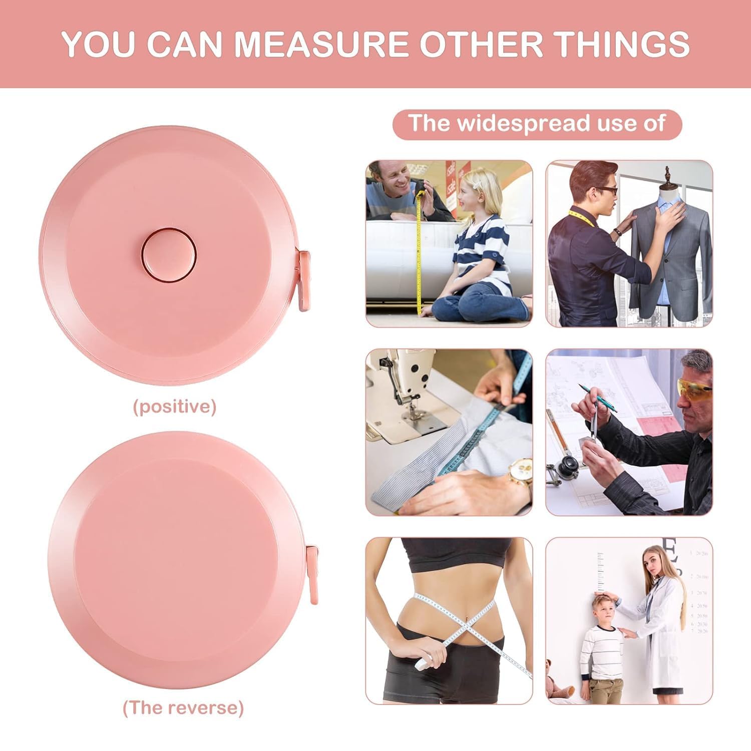 24-120 Pack 12 Colors Retractable Measuring Tape 60-Inch/150cm Double-Scale Soft Sewing Tailor Tape - Perfect for Body Measurements, Fabric Crafts, Knitting Projects & DIY Fashion Design