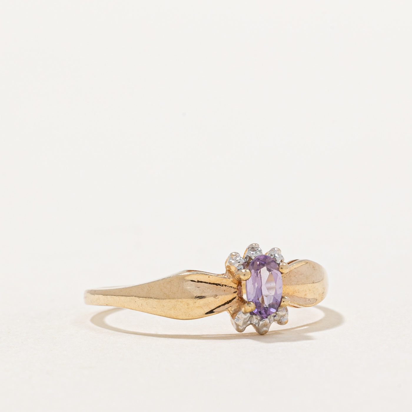 Amethyst Ring for Women - 0.16ct Genuine Purple Amethyst Sterling Silver Ring Size 7.75 - Elegant Birthstone Jewelry Gift for Her, Perfect for Valentine's Day, Anniversary & Special Occasions