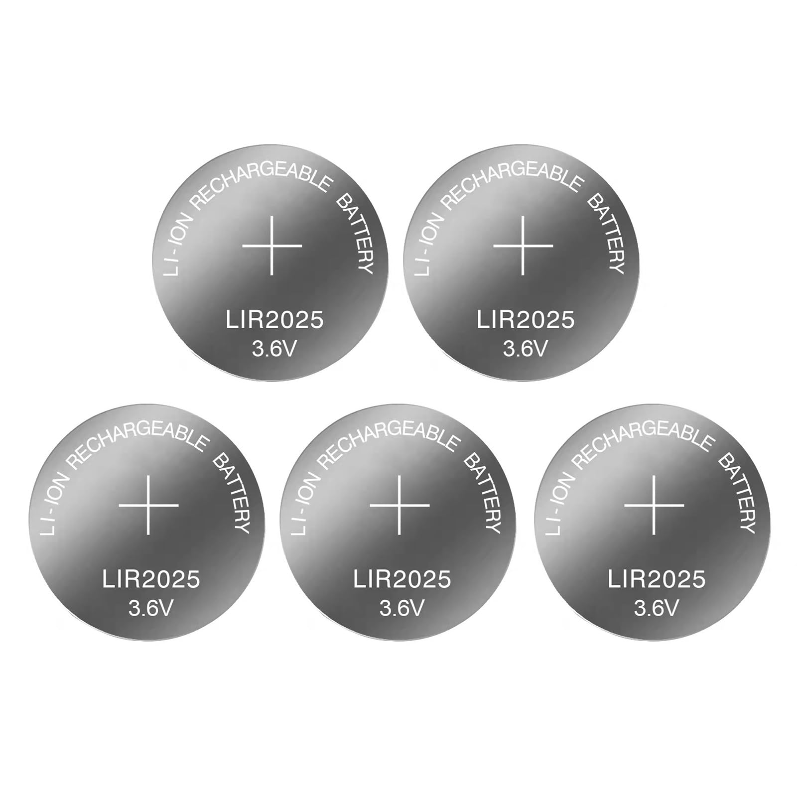 LIR2025 Rechargeable Lithium Button Cell Batteries - 3.6V 35mAh (5/10/15/20/25/30pcs) - Replacement for CR2025 - Perfect for Watches, Key Fobs, Calculators & Electronic Devices