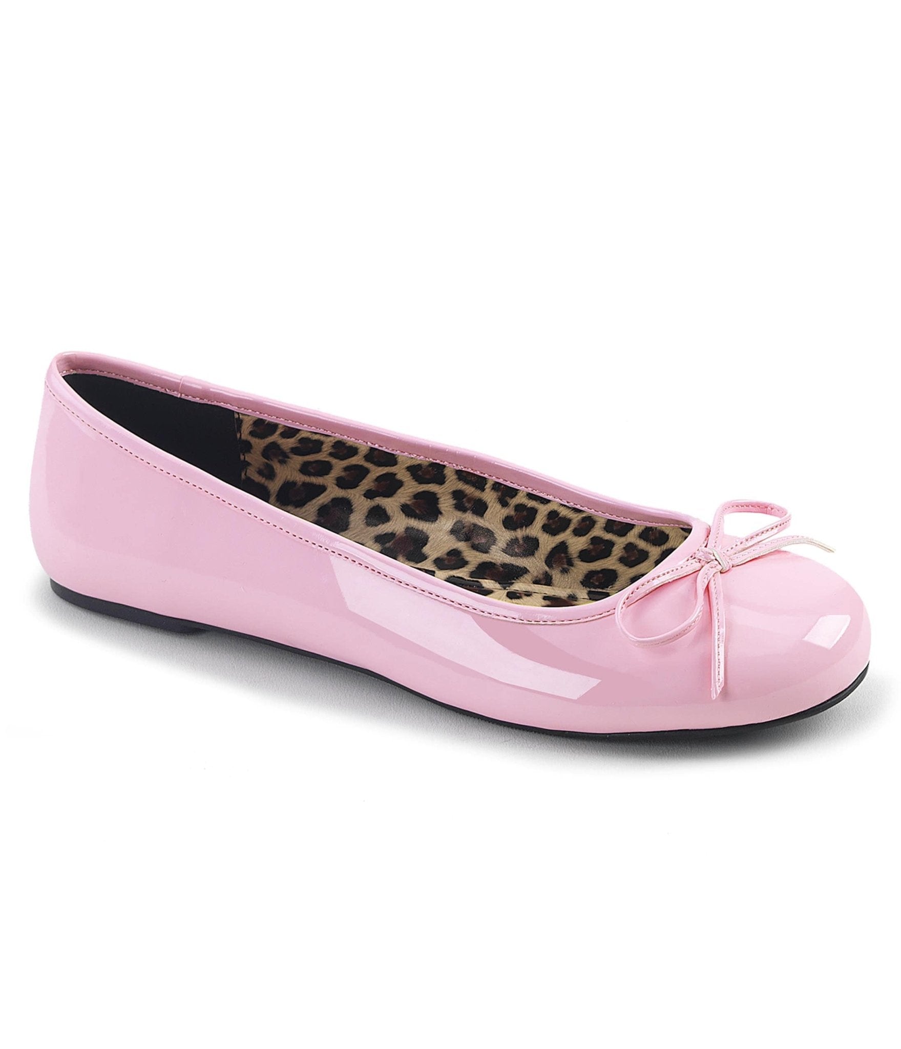 Light Pink Patent Leatherette Flats for Women - Comfortable Vegan Ballet Shoes - Perfect for Office, Wedding & Casual Outfits