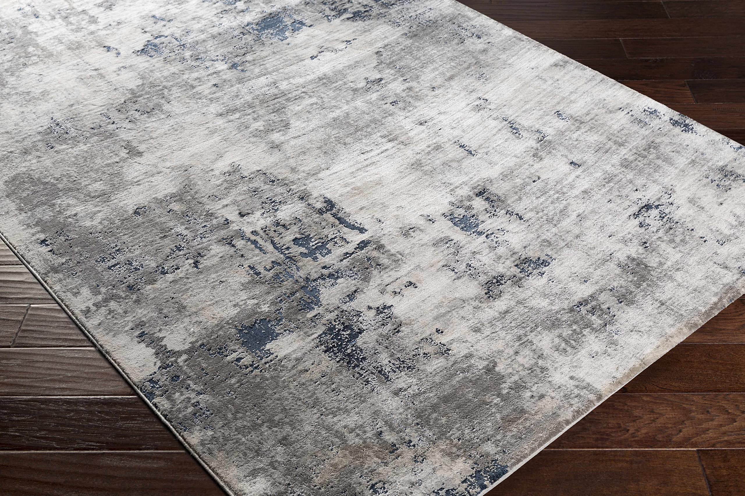 Hauteloom Killara Modern Gray and Blue Area Rug 6'7