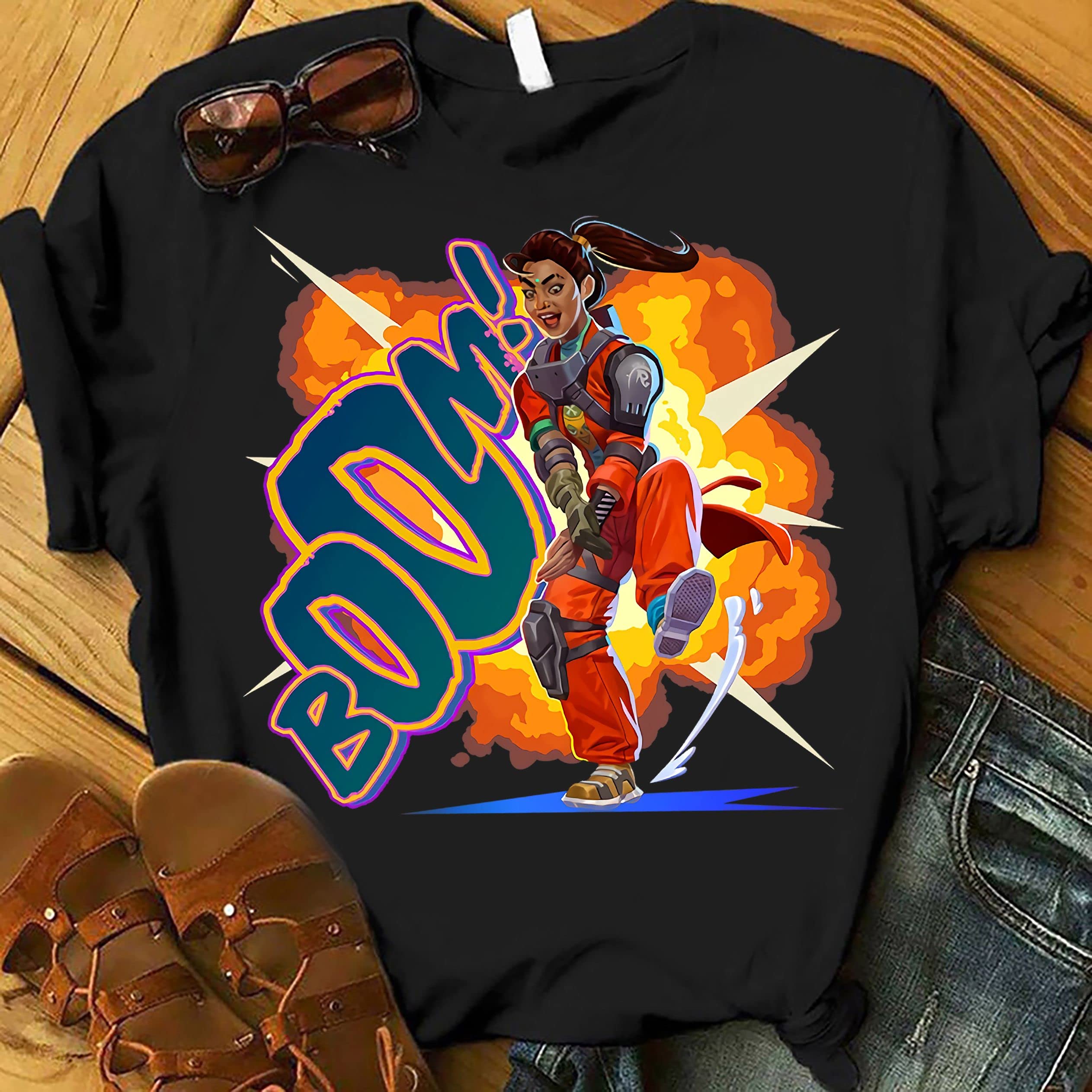 Rampart Boom T-Shirt - Apex Legends Holospray Graphic Tee for Gaming Fans | Perfect for Cosplay, Conventions & Casual Wear