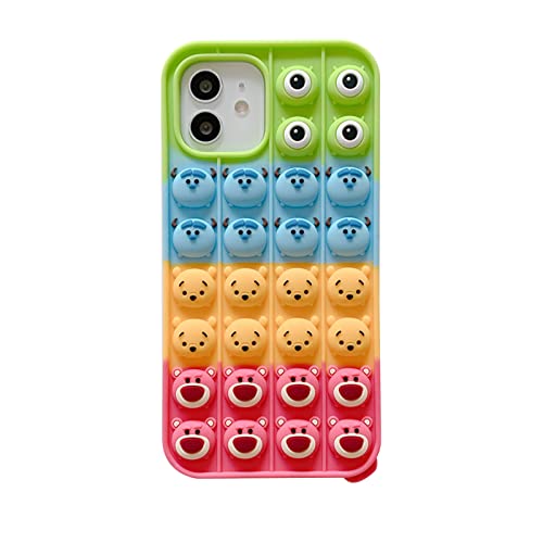 Soft Silicone Teddy Bear Case for Apple iPhone 11 Pro - Cute Lotso Huggin Bear from Monsters University & Pixar - Adorable Cartoon Anime Phone Cover for Girls & Kids - Perfect for School, Playtime & Everyday Use