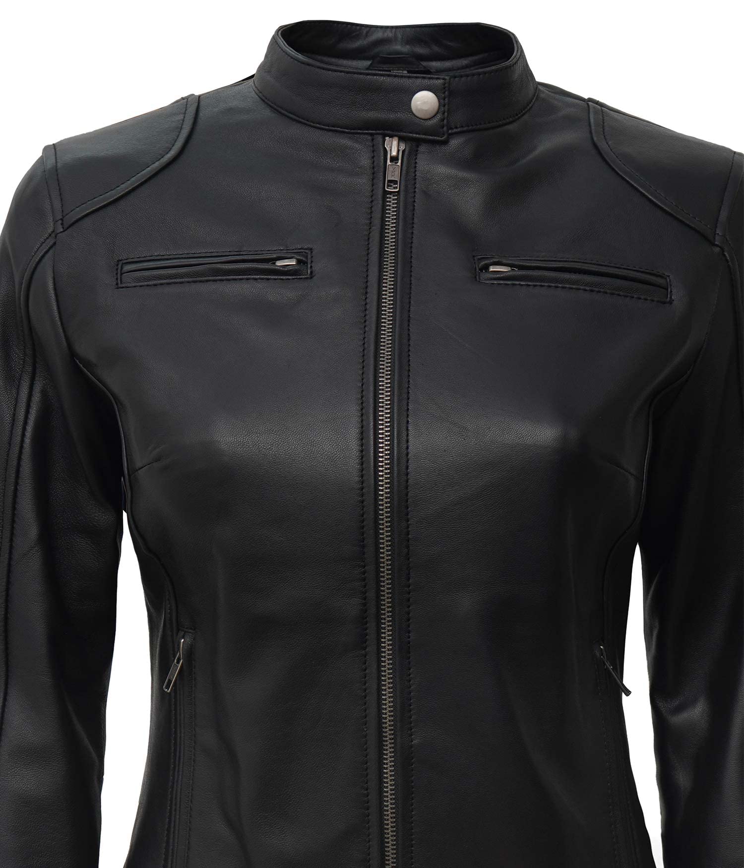 Genuine Lambskin Leather Jacket for Women - Stylish Biker Motorcycle Jacket with Premium Quality | Perfect for Riding, Casual Wear & Fashion Outfits