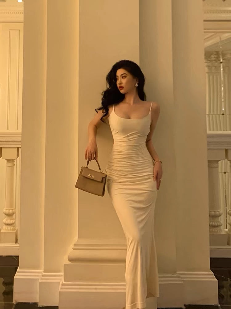 Ivory Sheath Long Prom Dress - Elegant Evening Party Gown J3285 for Homecoming, Formal Events & Special Occasions