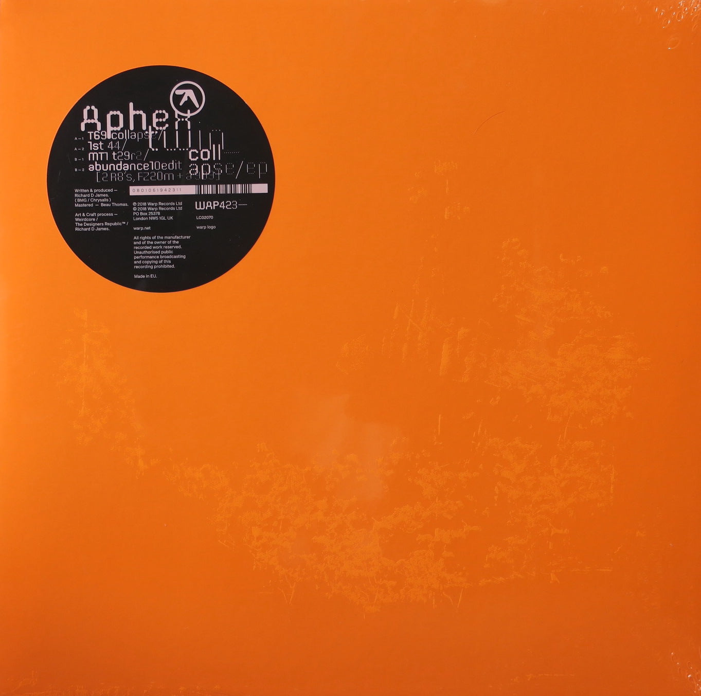 Aphex Twin 'Collapse' Limited Edition 12-Inch Vinyl Record - Perfect for Electronic Music Collectors & DJ Performances