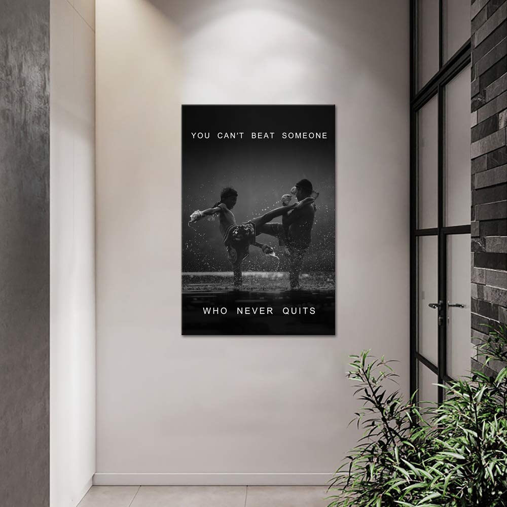 Yatsen Bridge Motivational Canvas Wall Art - Inspirational Quotes Painting for Office, Gym & Home Decor - Modern Framed Poster Print (24x36 Inches) - Perfect for Workout Motivation & Office Inspiration