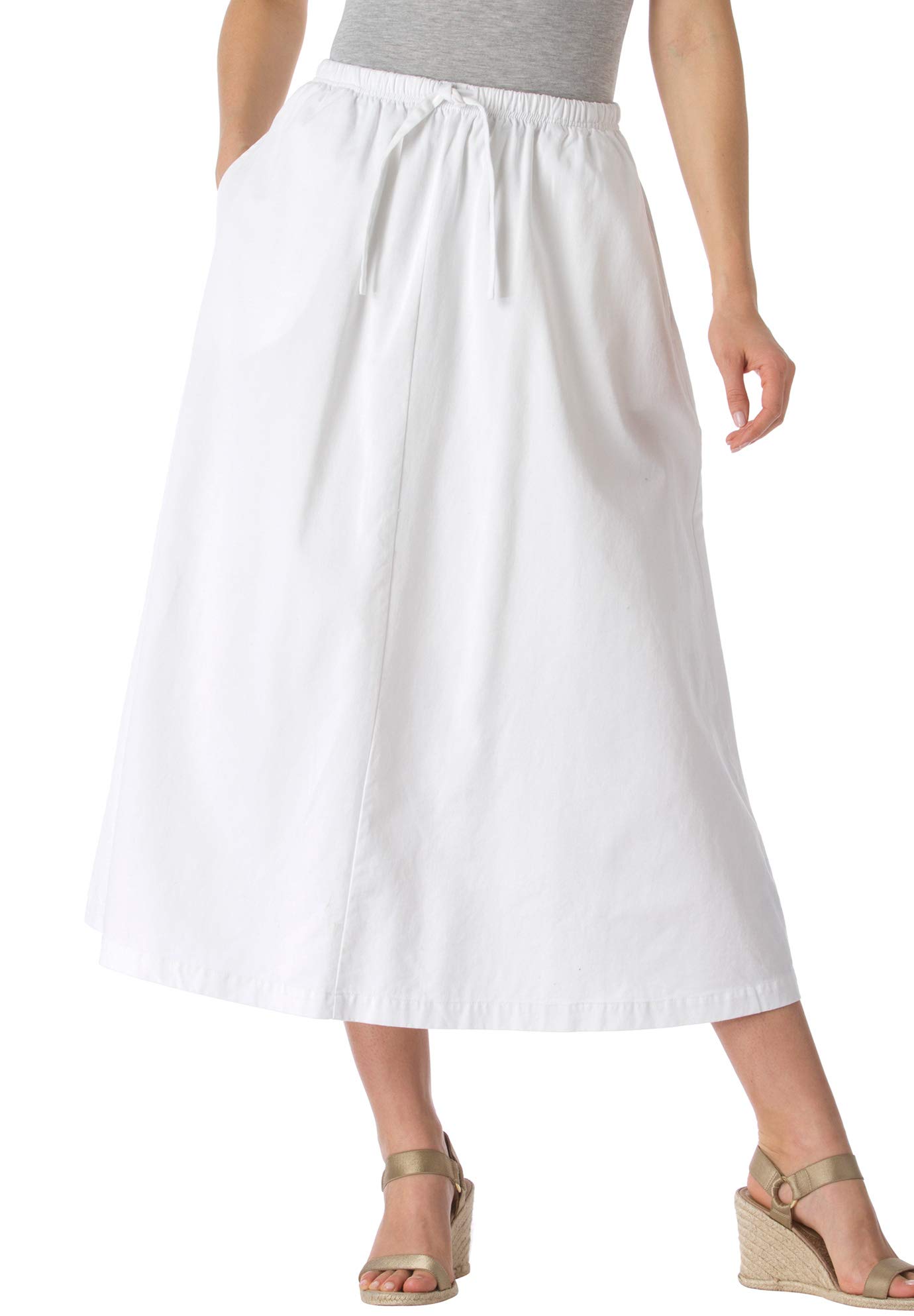 Women's Plus Size Petite Drawstring Denim Skirt - Comfortable & Stylish Casual Wear for Curvy Women | Perfect for Outings, Work & Everyday Fashion