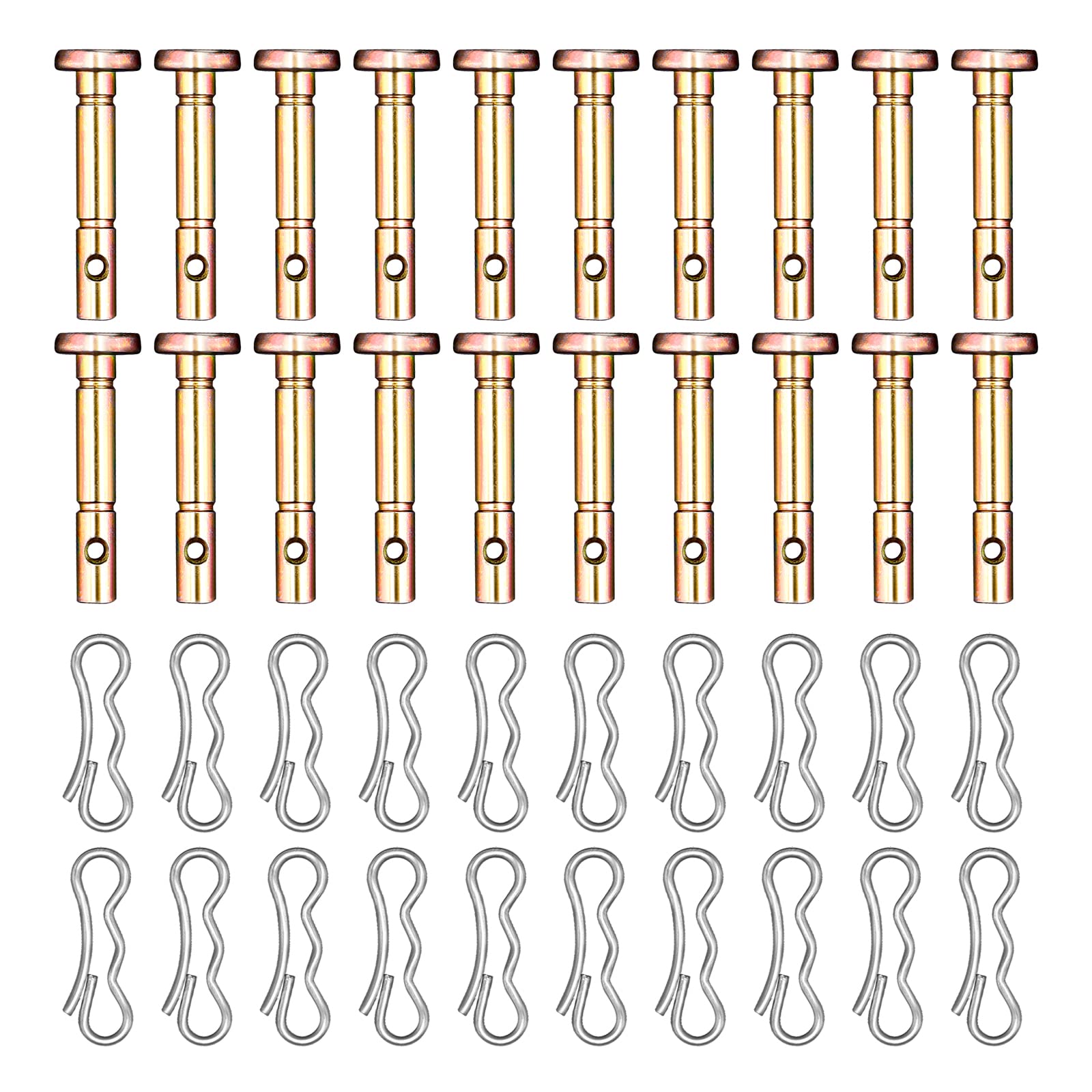 MTD Snowblower Shear Pins & Cotter Pins Kit - 20pcs Replacement Shear Pins & 20pcs Cotter Pins Compatible with Cub Cadet, Troy-Bilt, Craftsman 24