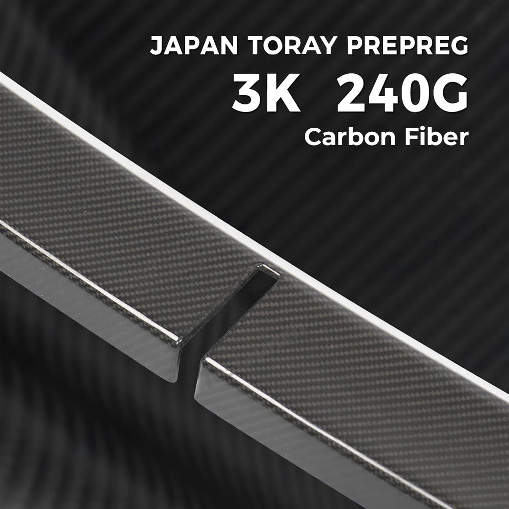 Premium Real Carbon Fiber Frunk Sill Overlay for Tesla Cybertruck - High Gloss or Matte Finish | Durable Protection & Stylish Upgrade for Your EV Truck
