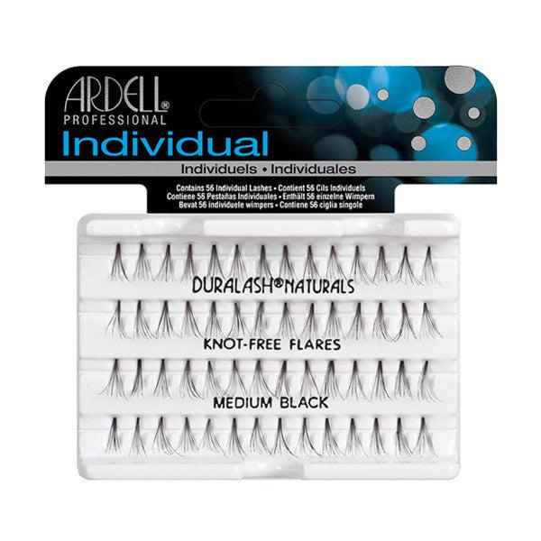 Ardell Individual Knot Free Flare Lashes - Medium Black False Eyelashes (65052) for Natural Volume & Dramatic Look | Perfect for Weddings, Parties & Daily Wear