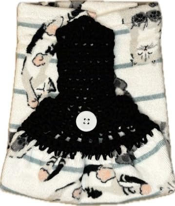 Premium Crochet Top Towels - Extra Thick & Super Absorbent Terry Cloth Kitchen, Bathroom, Laundry Towels with Playful Hanging Cats Design - Perfect for Dish Drying, Hand Wiping & Bathroom Decor