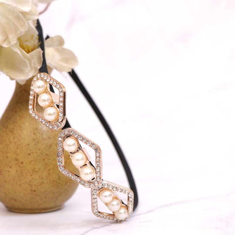 NAVMAV 2-Pack Rhinestone Headbands for Women & Girls - Sparkly Beaded Hair Accessories for Weddings, Parties & Special Occasions