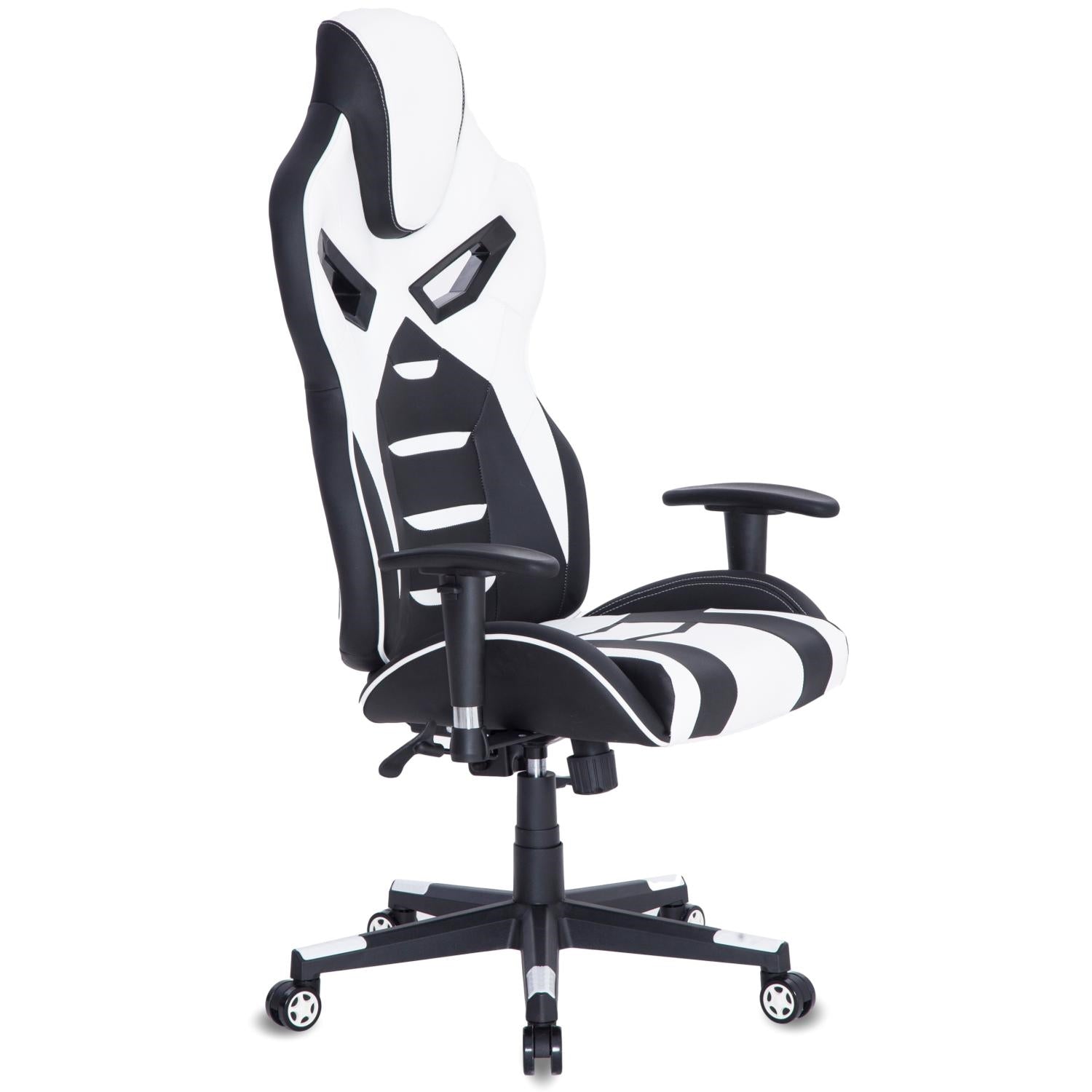 PRO X Series 0052 Ergonomic Gaming Chair - Black & White - High Back Racing Style with Lumbar Support for PC, Office, and Esports Gamers