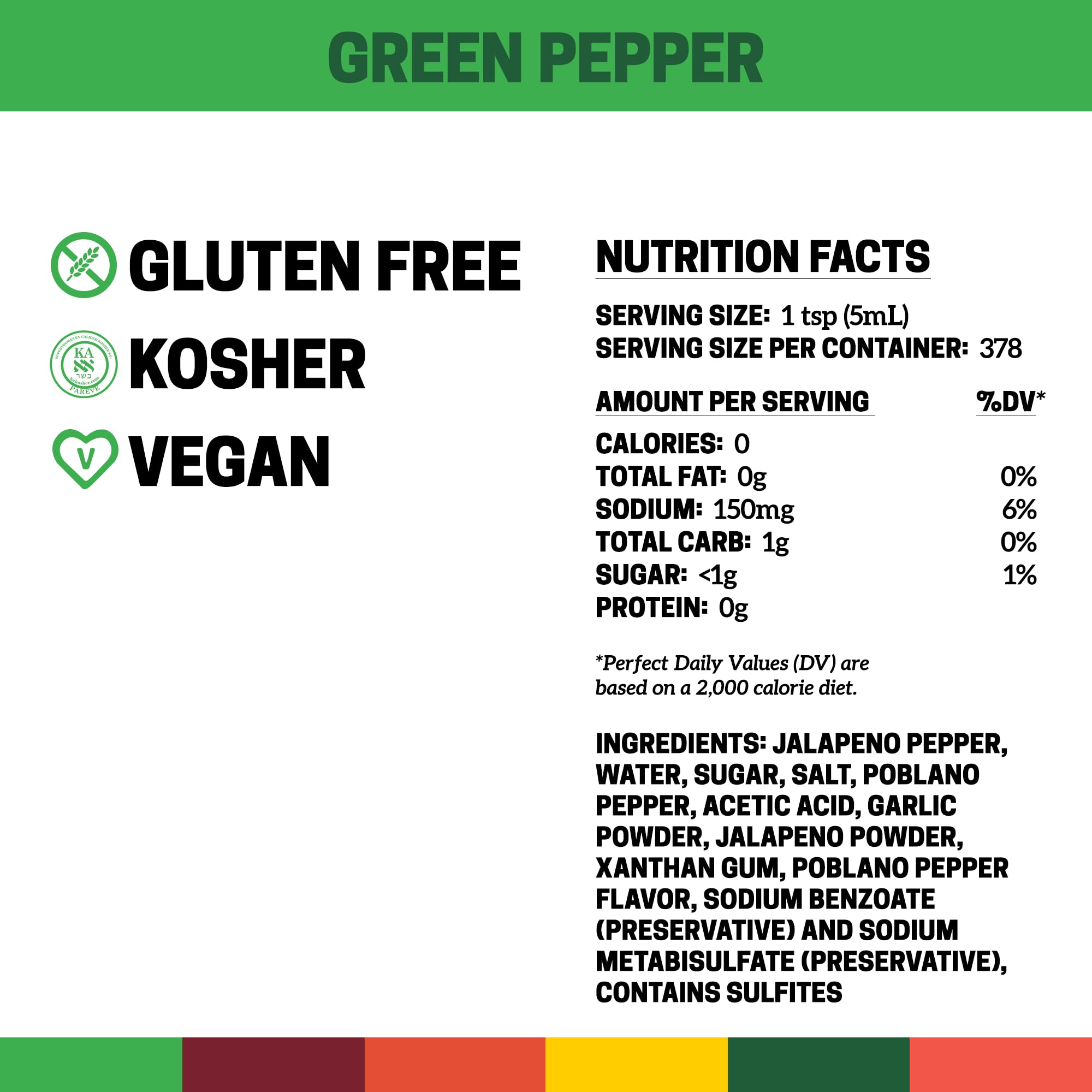 Cholula Green Pepper Hot Sauce - 64 fl oz Bulk Green Jalapeno Hot Sauce for Eggs, Fried Chicken, Tuna & More | Perfect for Tacos, Nachos, BBQ & Home Cooking