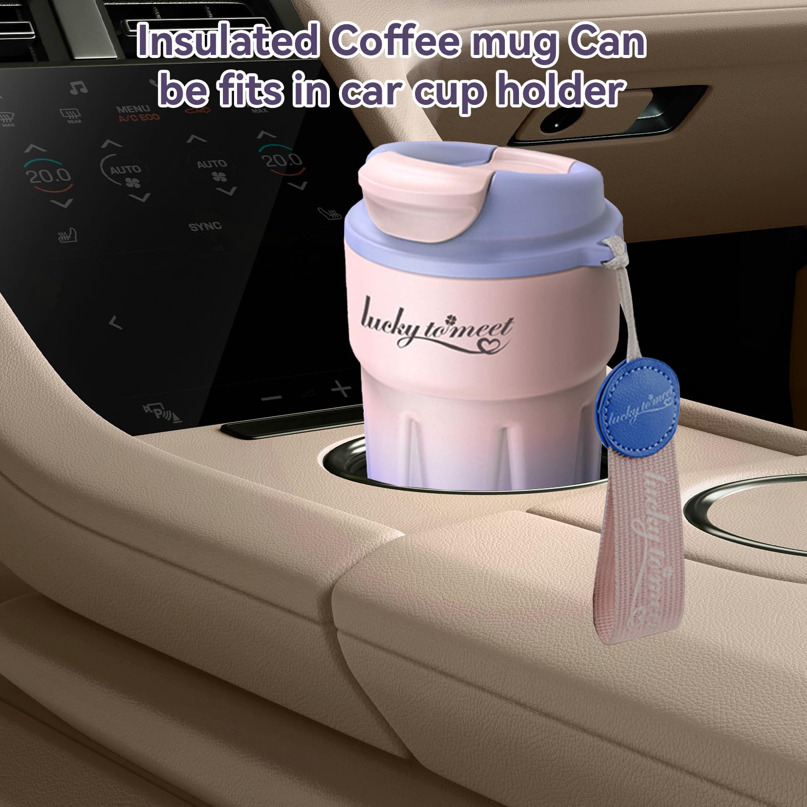 Smart Insulated Coffee Tumbler with Temperature Display - Perfect for Travel & Car Commutes