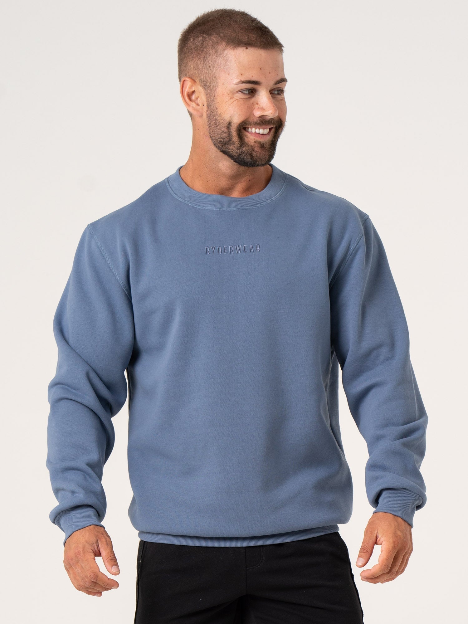 Men's Denim Blue Pursuit Pullover Hoodie - Casual Comfortable Fleece-Lined Sweatshirt for Outdoor Activities & Everyday Wear