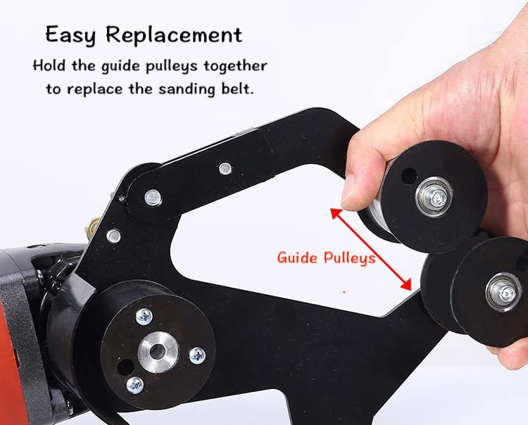 5/8-11 UNC Angle Grinder Belt Sander Adapter - Metal Pipe Tube Bracket Attachment for Rust Removal & Polishing (Fits 20-40mm Belts) - Perfect for DIY Projects, Metalworking & Woodworking