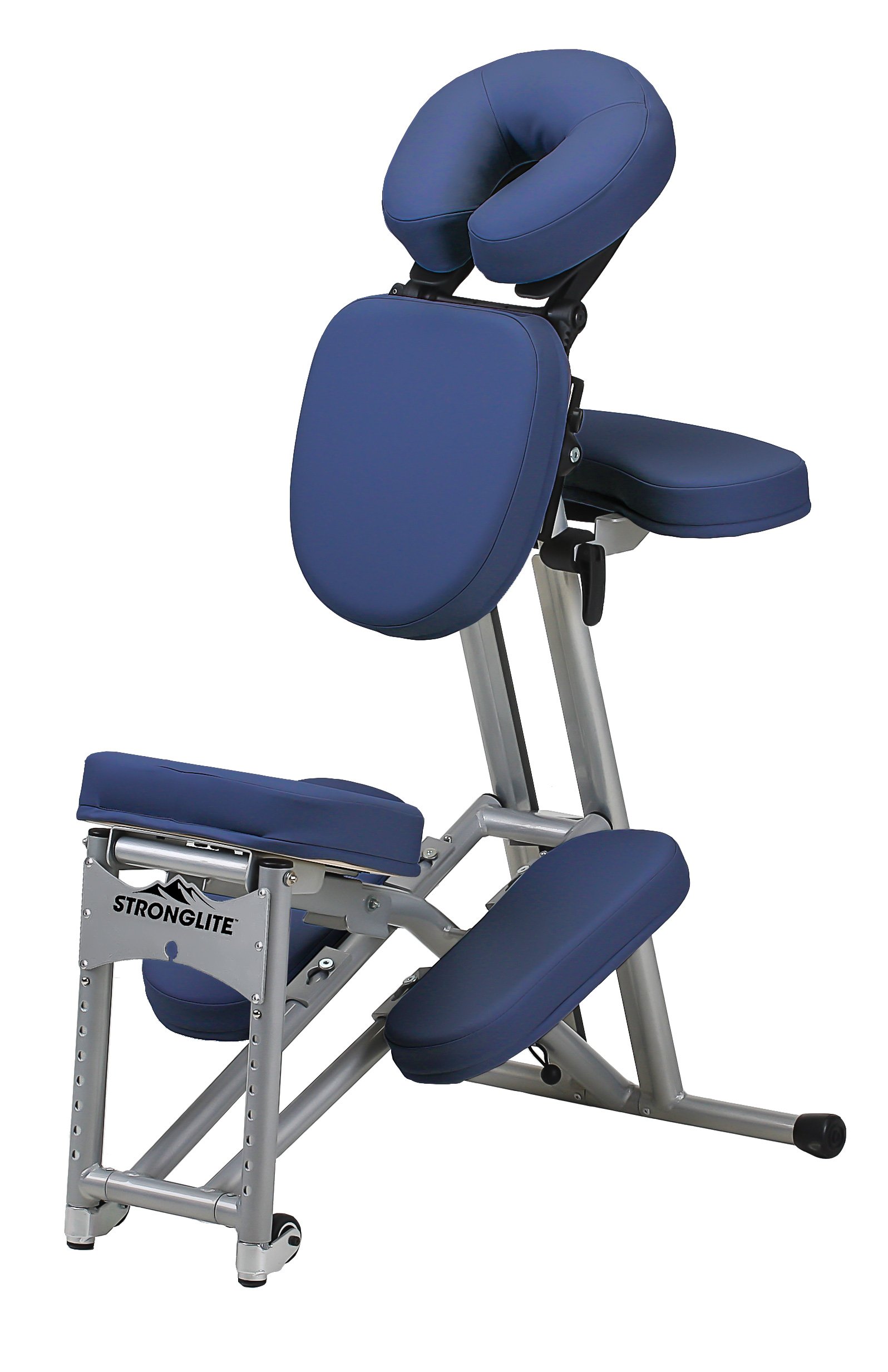 StrongLite Portable Massage Chair Ergo Pro II - Ultra-Strong Lightweight Folding Massage Chair with Wheels & Carry Case (600lbs Capacity) - Perfect for Tattoo Artists, Spa Therapists, Chiropractors and Home Relaxation