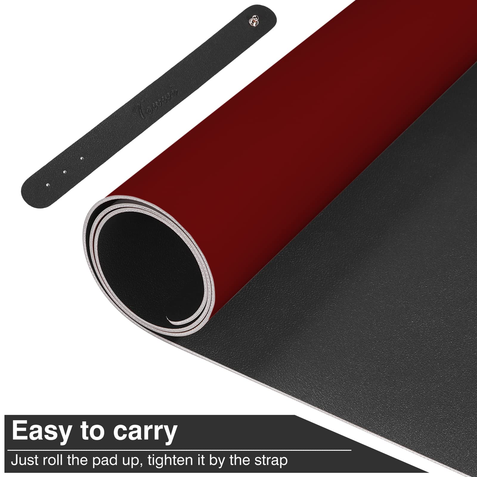 TOWWI Large Dual Sided Leather Desk Pad - 32