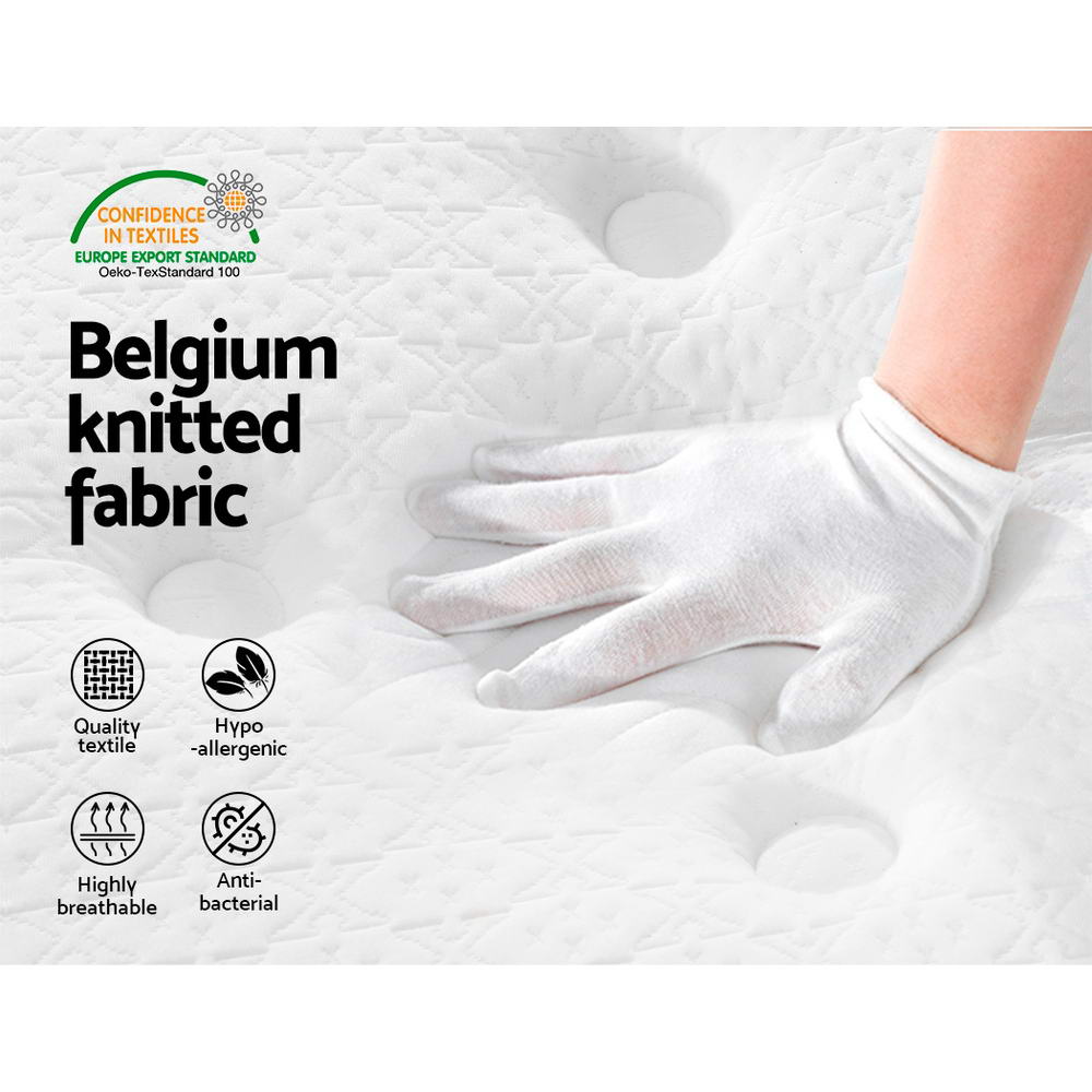 Bonita Euro Top Bonnell Spring Mattress 21cm Thick King Single - Premium Comfort for Bedroom, Guest Room & Dormitory Use