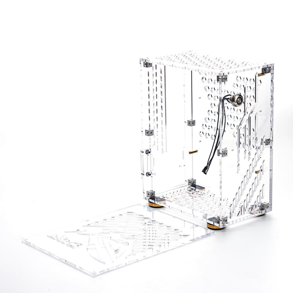 Portable Small Computer Case - Compact Plexiglass PC Enclosure for Mini-ITX Motherboard with FLEX Power Supply | Ideal for Home Office, Gaming & Compact Desktop Builds