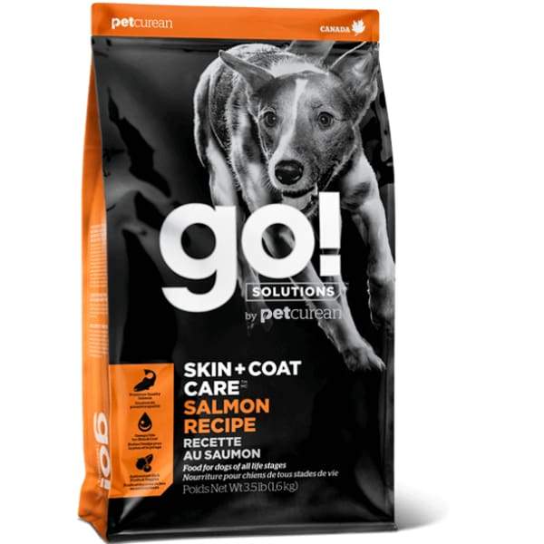 GO! Solutions Skin & Coat Care Salmon Recipe Dry Dog Food 3.5lb - Premium Grain-Free Dog Food for Healthy Skin & Shiny Coat - Perfect for Adult Dogs with Sensitive Skin or Allergies