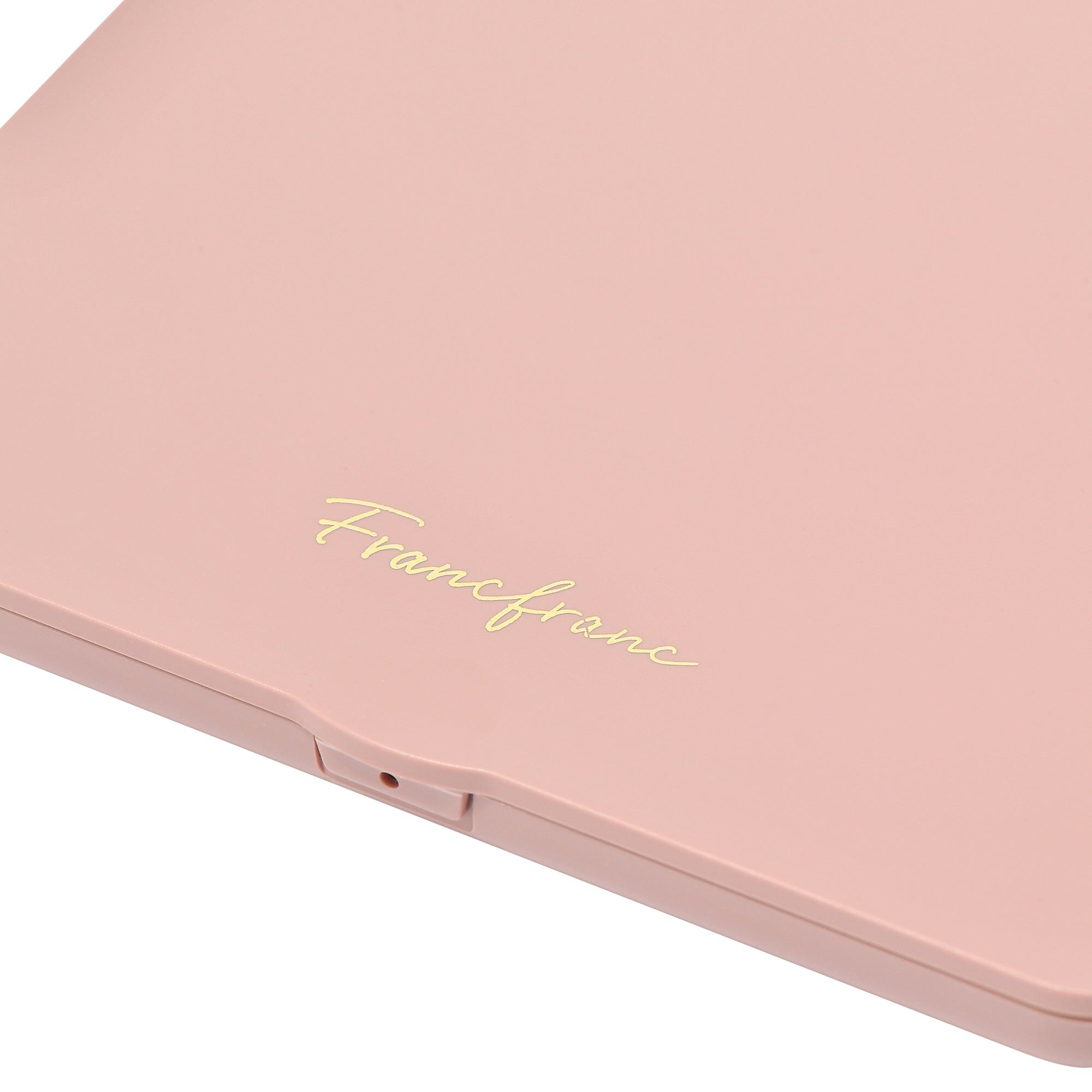 Pink LED Folding Mirror with Lights - Portable Vanity Mirror for Makeup, Travel, and Home Use