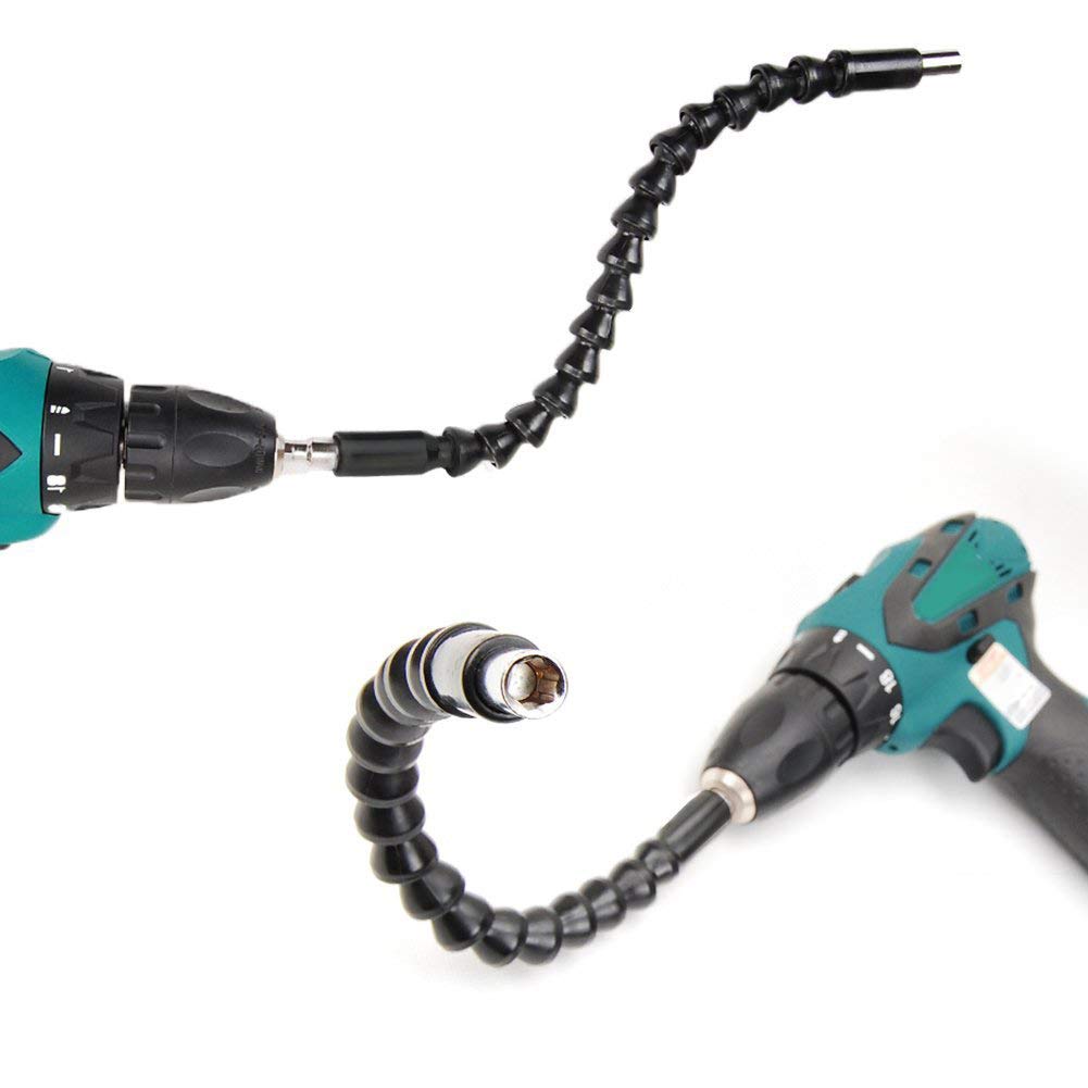 11.6 Inch Flexible Drill Bit Extension - Magnetic Hex Screwdriver Adapter with 1/4