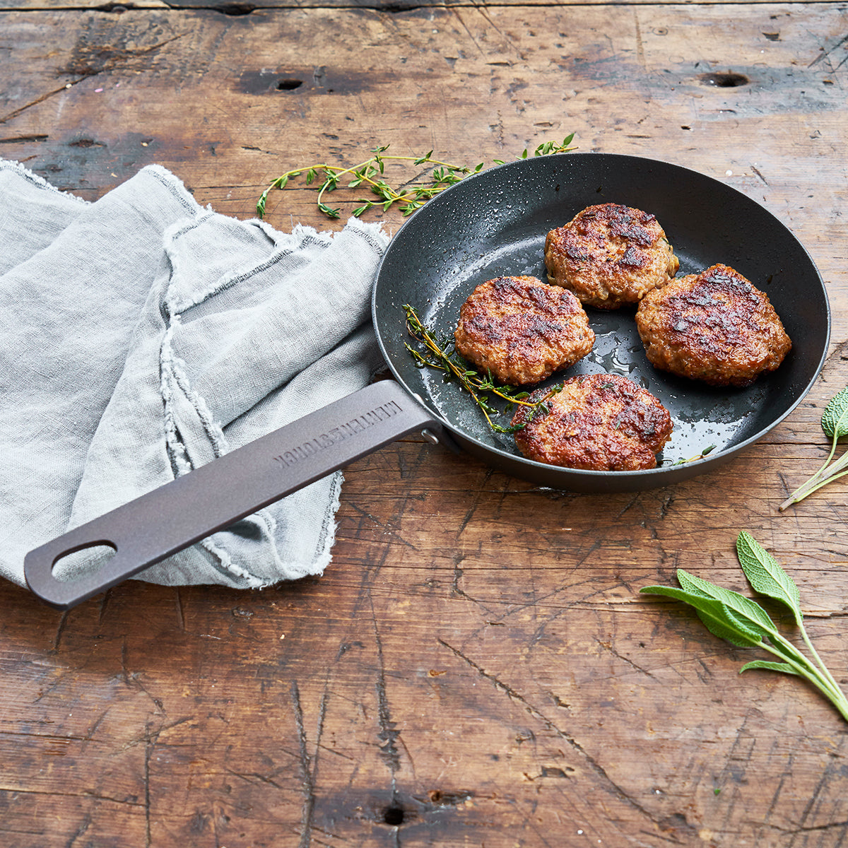 Premium Merten & Storck Carbon Steel Fry Pan Set - 8, 10 & 12 Inch Professional Cookware for Searing, Frying & Sauteing - Perfect for Home Chefs & Restaurant Cooking