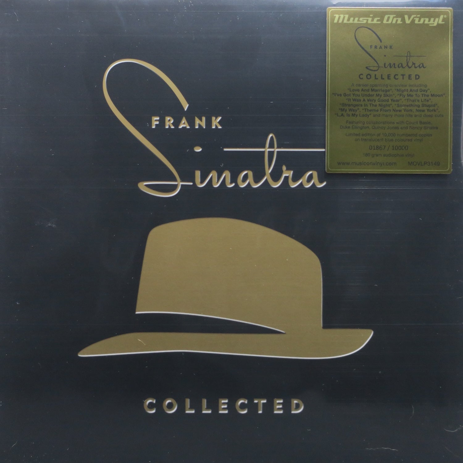 Frank Sinatra 'Collected' 180g Blue Vinyl 2LP Record - Premium Audiophile Edition for Music Lovers & Collectors - Perfect for Home Listening, Gifts & Vinyl Collections