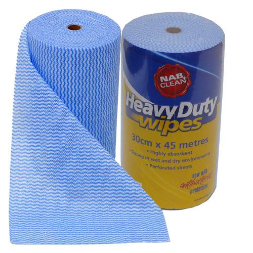 NAB Heavy Duty Multi-Purpose Cleaning Wipes - 90 Perforated Sheets per Roll | Ideal for Kitchen, Bathroom, Garage & Workshop Cleaning