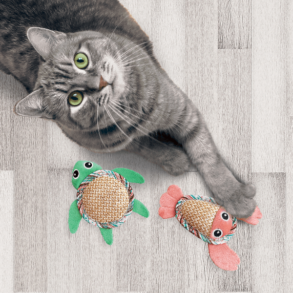 KONG Tropical Pals Cat Toy - Durable Interactive Cat Toys with Feathers for Indoor Play, Exercise & Mental Stimulation - Perfect for Kittens & Adult Cats