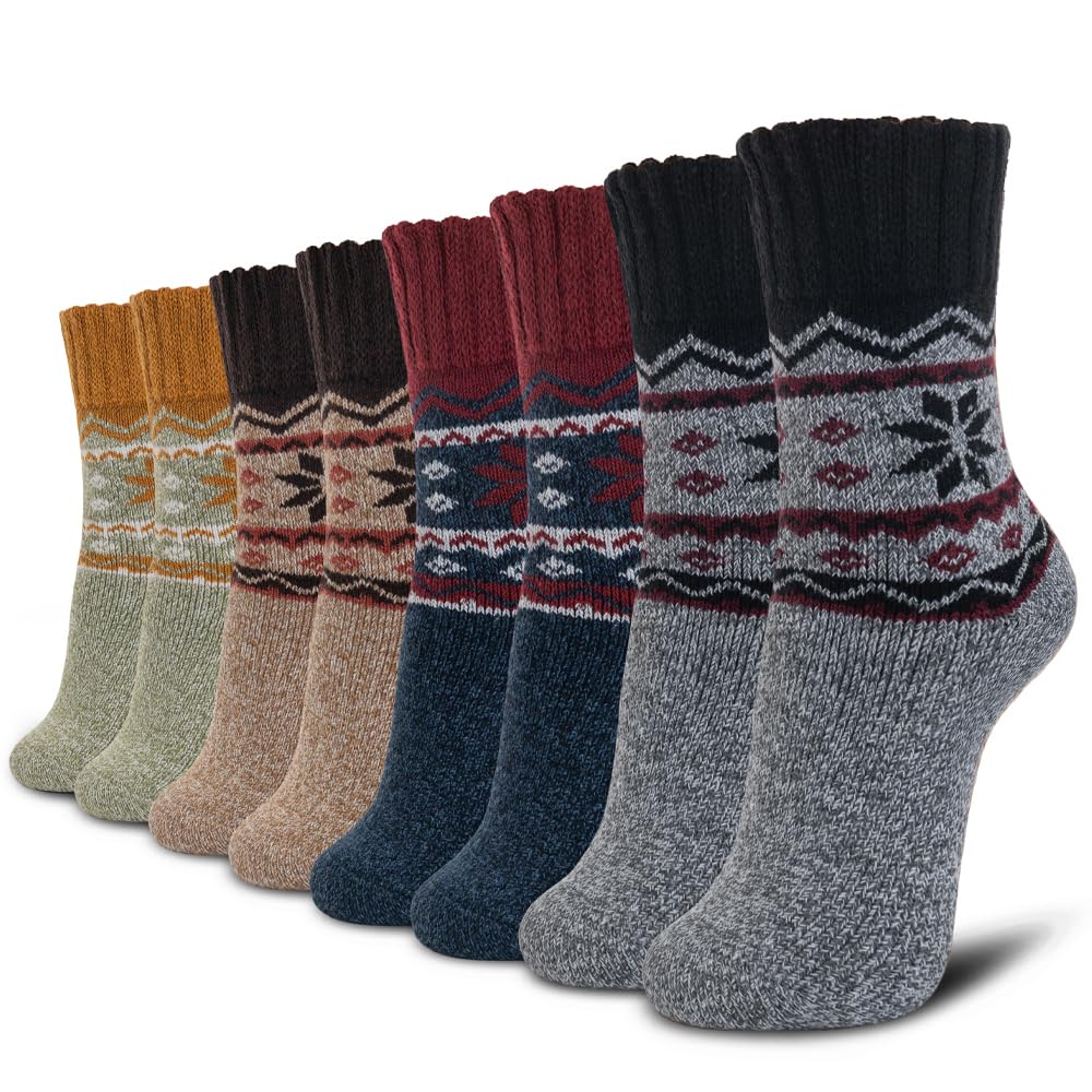 Women's Merino Wool Socks - Thick Warm Knit 2/3 Pack for Hiking & Winter