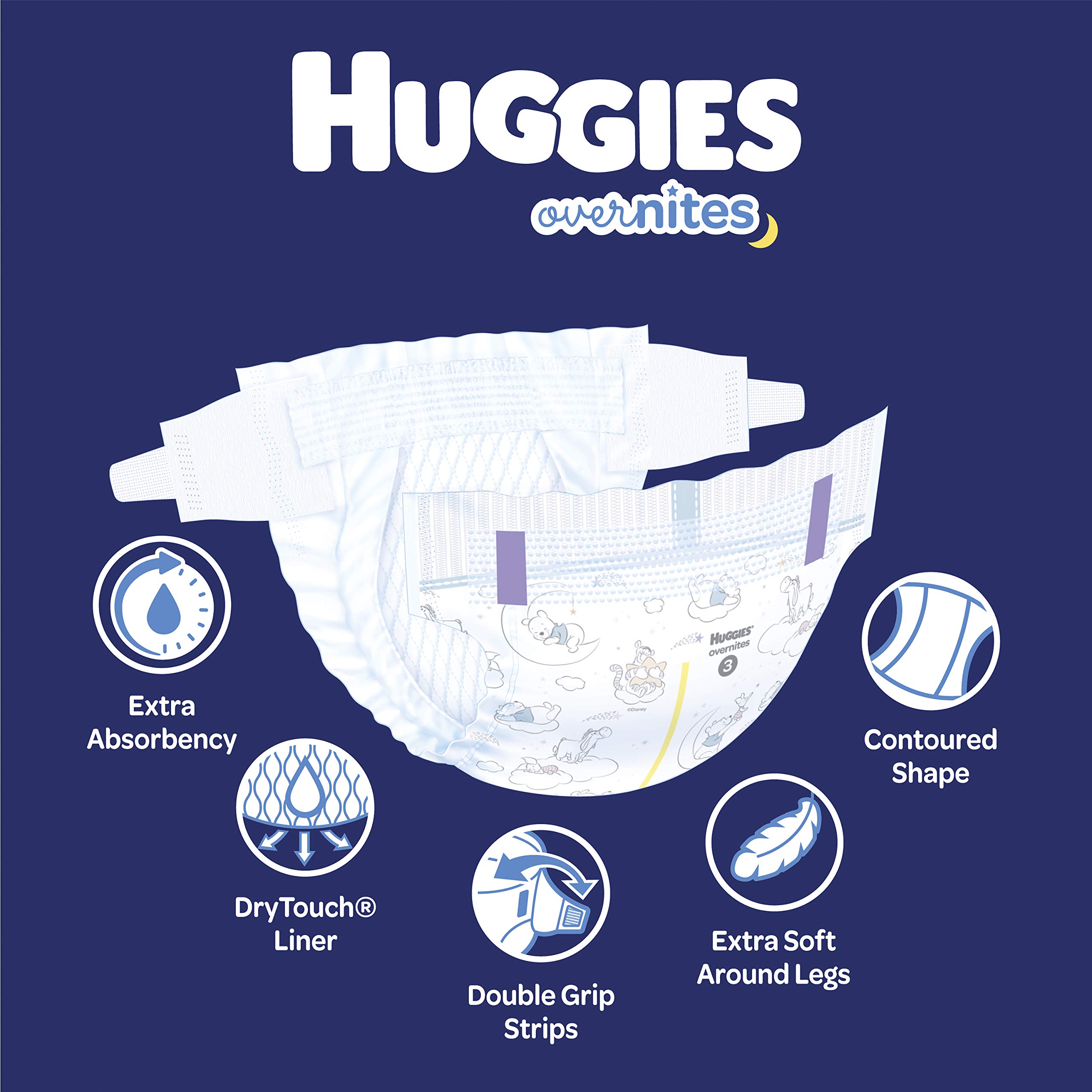 Huggies Little Movers Size 6 Mega Colossal Baby Diapers (84 Count) & Overnites Nighttime Diapers (84 Count) - Ultra Absorbent for Active Toddlers, Day & Night Protection, Leakproof Comfort for Playtime and Sleep