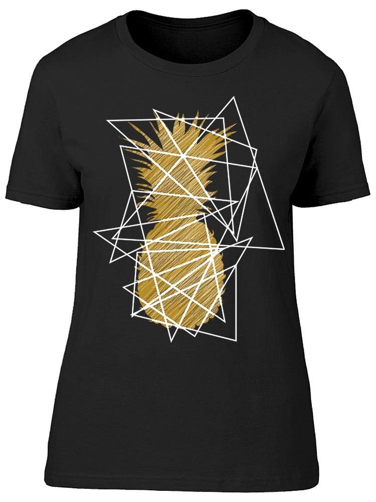 Smartprints Abstract Pineapple T-Shirt for Women - Stylish Summer Casual Tee for Beach Outings & Tropical Vacations