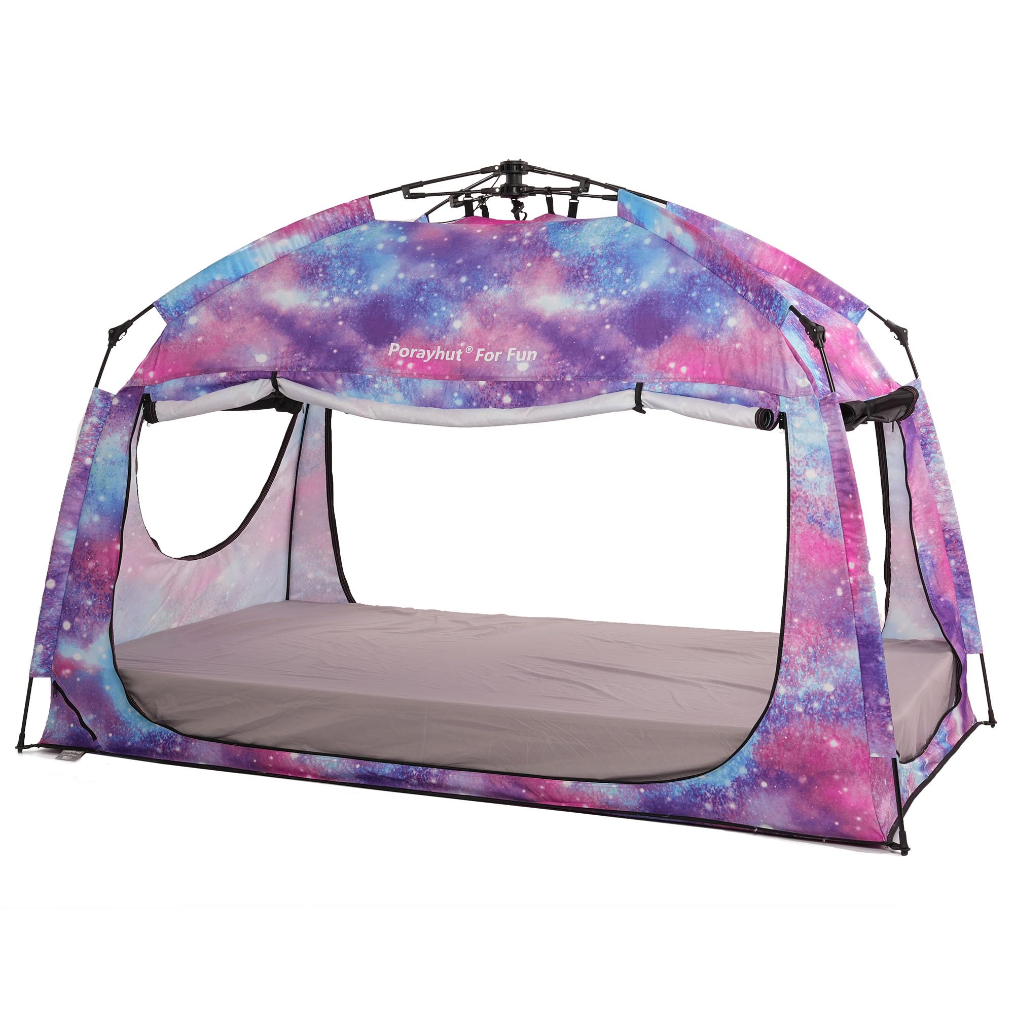 Instant Privacy Bed Tent for Adults & Kids - Quick Setup Indoor Sleeping Canopy with 3 Doors & Spacious Design (Galaxy, Full Size) - Perfect for Dorm Rooms, Camping & Home Privacy