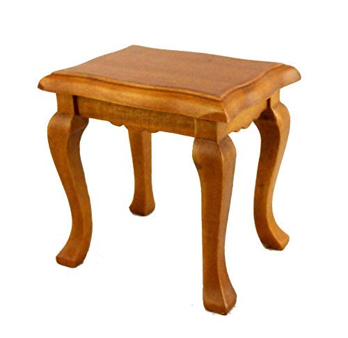 Melody Jane Victorian Miniature Walnut Side Lamp Table - Dollhouse Living Room Furniture for Collectors & DIY Enthusiasts | Perfect for Victorian Dollhouse Decor & Miniature Room Displays