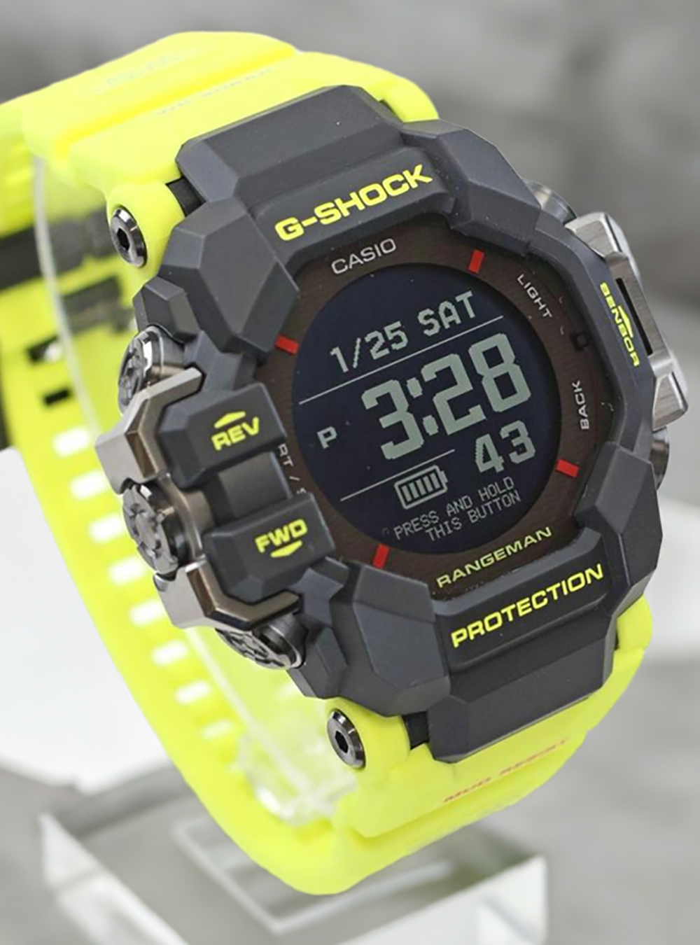 CASIO G-Shock Master of G Rangeman GPR-H1000RY-1A9JR Solar-Powered Digital Watch with GPS, Altimeter & Thermometer – Ideal for Hiking, Camping, and Outdoor Adventures