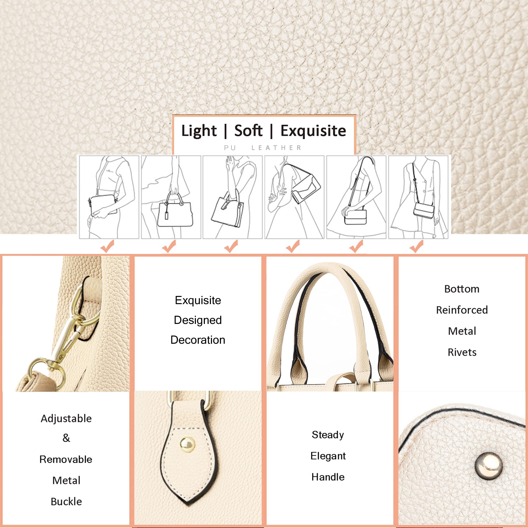 Chic Women's Leather Crossbody Bag - Tote & Shoulder Purse for Daily Use