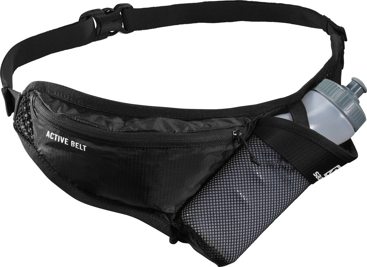 Active Waist Belt for Men & Women - Adjustable & Comfortable (Black/Black) - Perfect for Running, Gym & Outdoor Activities