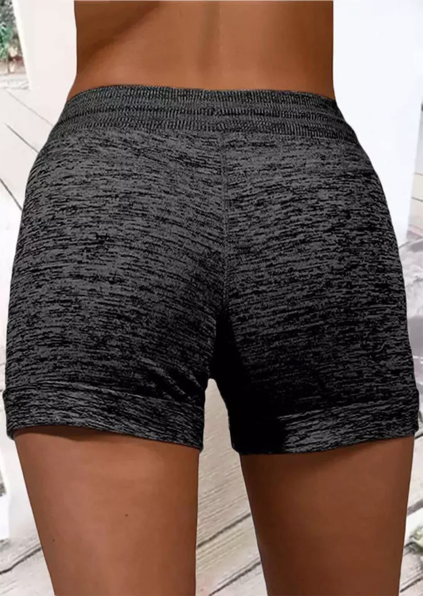 Women's Summer Drawstring Waist Sweat Shorts - Casual Gym Running Shorts with Pockets - Comfortable Lounge Shorts for Vacation, Beach, Yoga & Everyday Wear