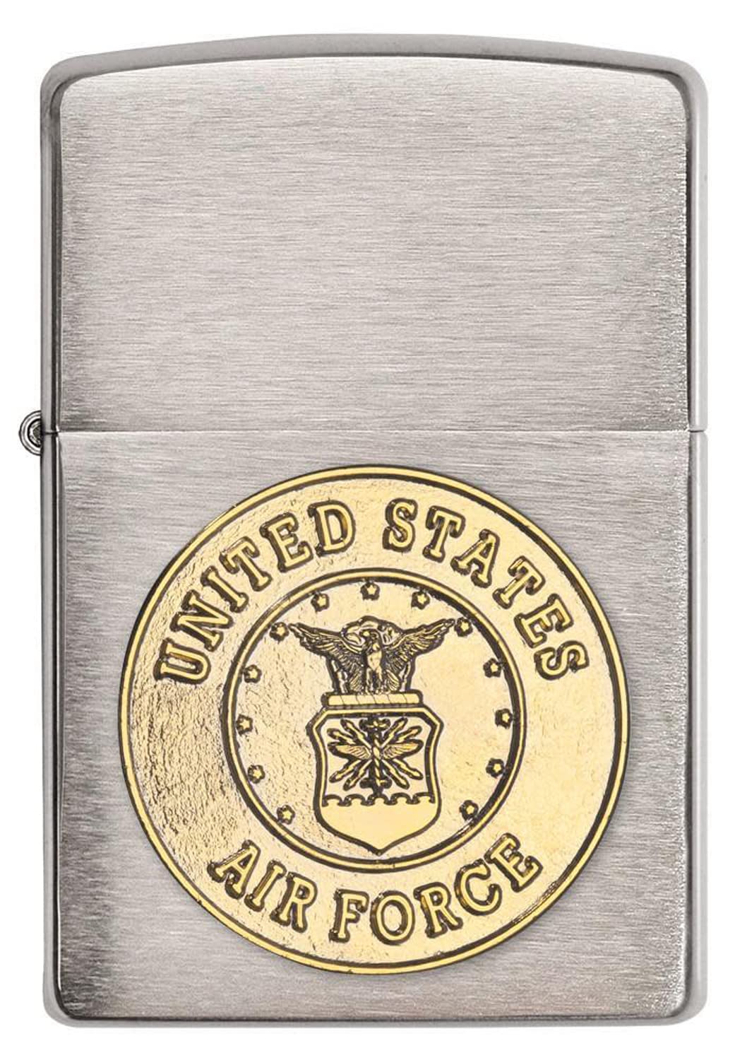 Custom Personalized Zippo Brush Chrome Windproof Lighter - US Air Force Design with Free Engraving (Model #280AFC) - Perfect for Military Gifts, Collectors & Outdoor Enthusiasts