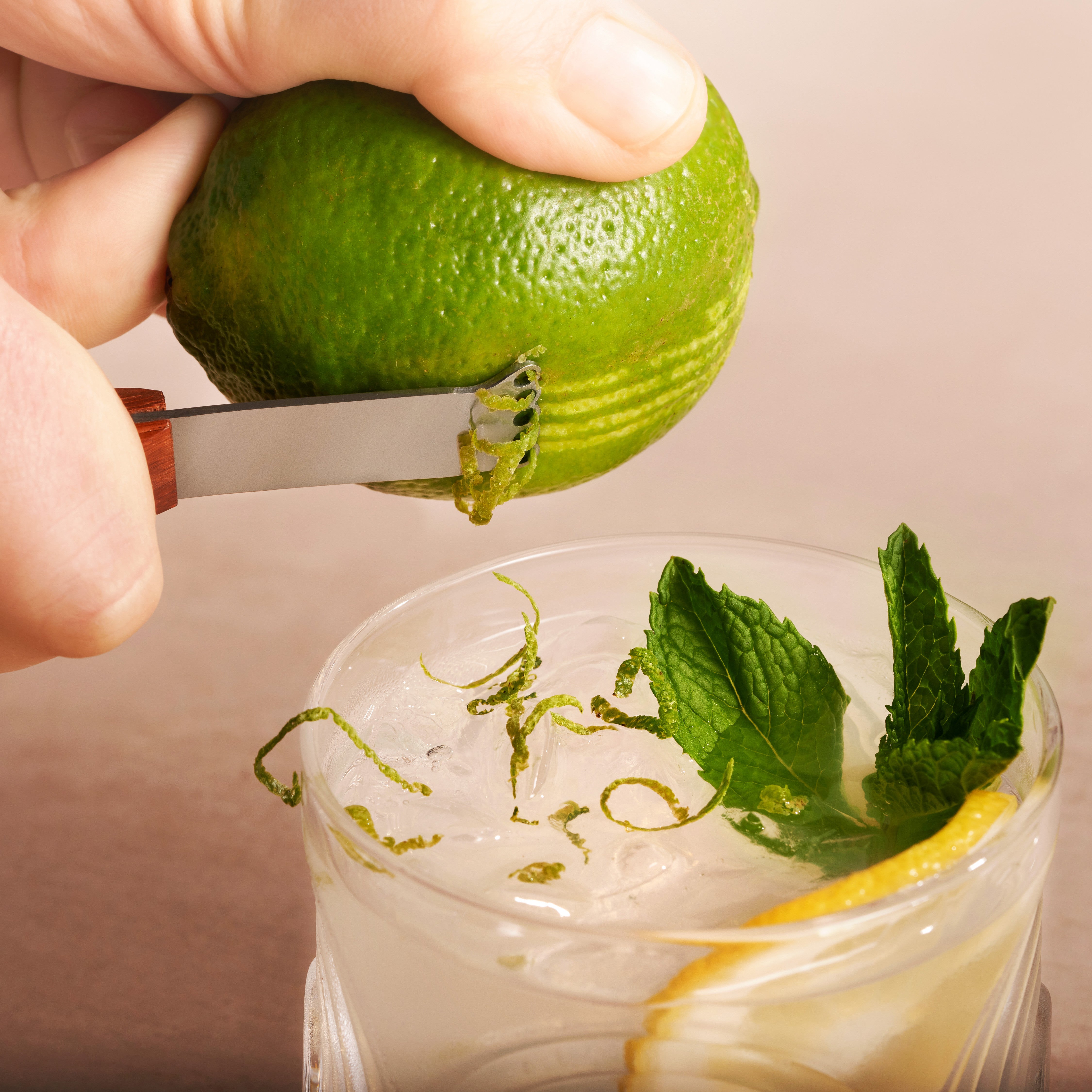 Premium Stainless Steel Citrus Zester with Ergonomic Acacia Wood Handle - Perfect for Zesting Lemons, Limes & Oranges for Baking, Cooking & Cocktail Garnishes