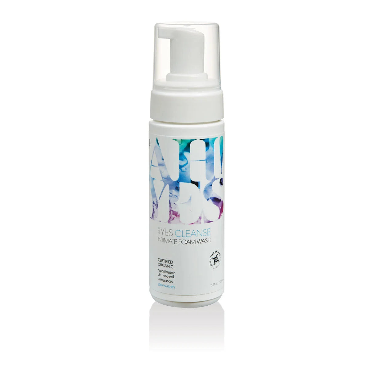 AH! YES CLEANSE Unfragranced Intimate Foaming Wash 5.1oz | pH Balanced Gentle Cleanser for Women | Perfect for Daily Hygiene & Sensitive Skin Care